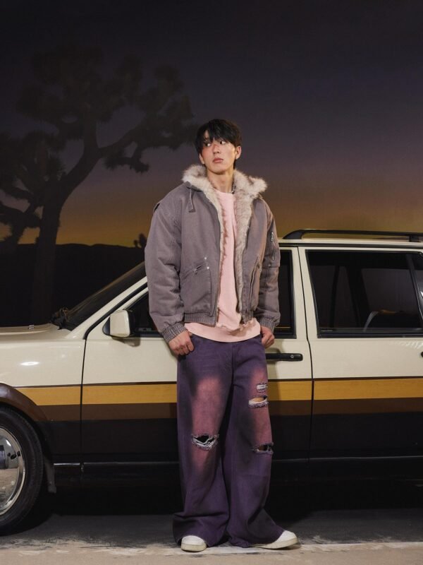American Distressed & Ripped Wide Leg Jeans | Men's Floor-Length Straight Pants