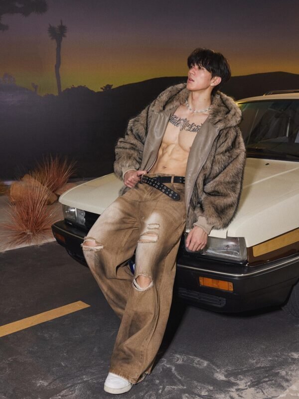 American Distressed & Ripped Wide Leg Jeans | Men's Floor-Length Straight Pants