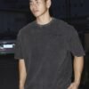 American Outdoor Vintage Tee | Washed Distressed with Metal Detail