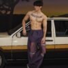 American Distressed & Ripped Wide Leg Jeans | Men's Floor-Length Straight Pants
