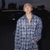 Summer Plaid Rhinestone Co-ord Set - Long Sleeve Shirt & Shorts Vacation Outfit