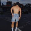 Men's Vintage Washed Destroyed Ripped Casual American Streetwear Shorts